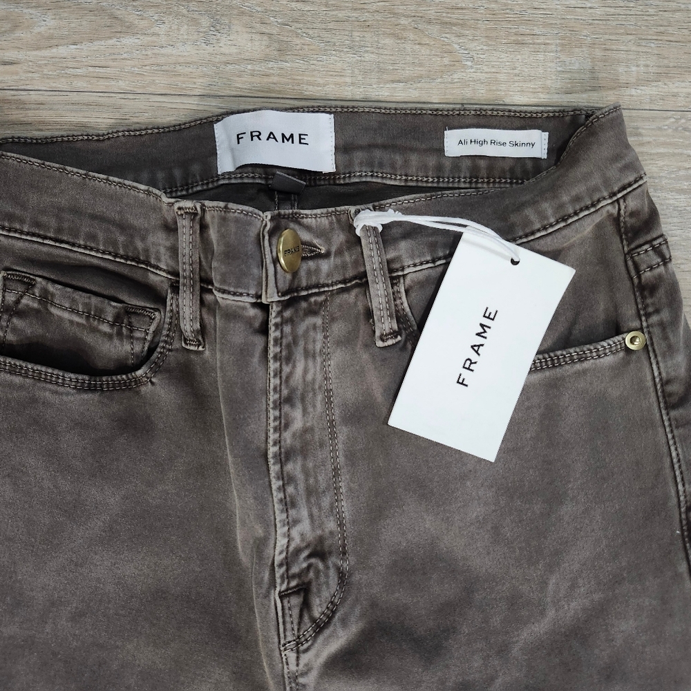 Frame Denim Women's Gray Skinny Jeans (26) - Picture 2 of 11